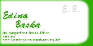 edina baska business card